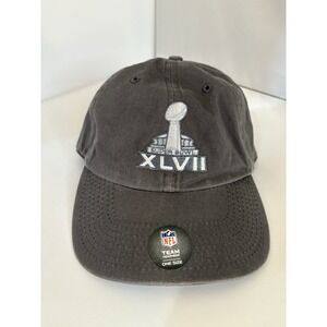 New Orleans Super Bowl XLVII Gray Hat Cap Strapback 47 Brands Unisex Adults NFL